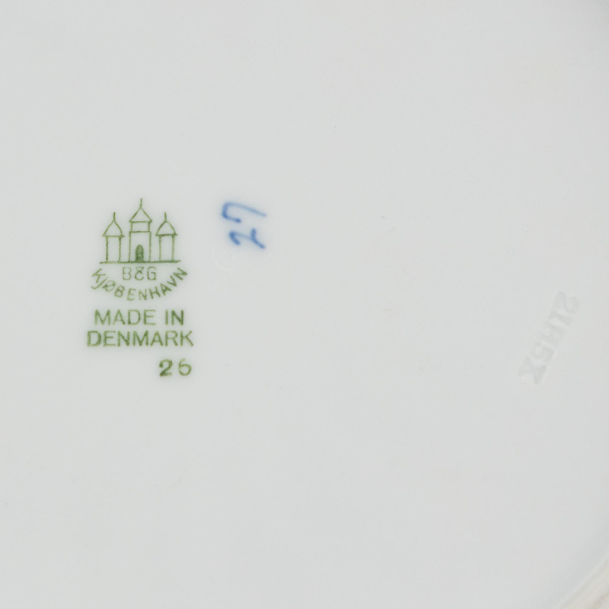 A Bing and Grondahl Blue Lace Porcelain Table Service