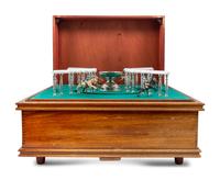 A Horse Racing Gambling Parlor Game, With Original Wooden Box