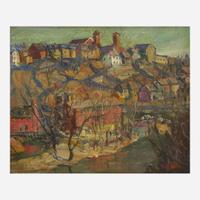 Walter Emerson Baum (American, 1884–1956) Village Scene