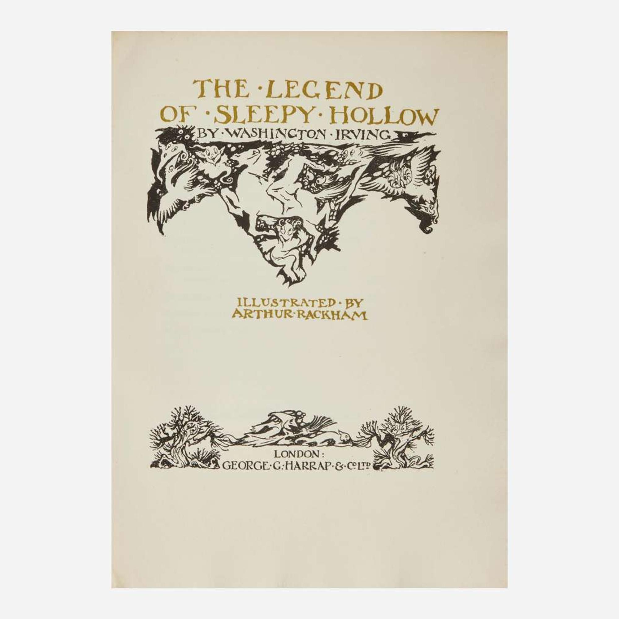 [Children's & Illustrated] [Rackham, Arthur] Irving, Washington The Legend of Sleepy Hollow
