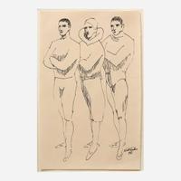 Walt Kuhn (American, 1877-1949) Study for Trio