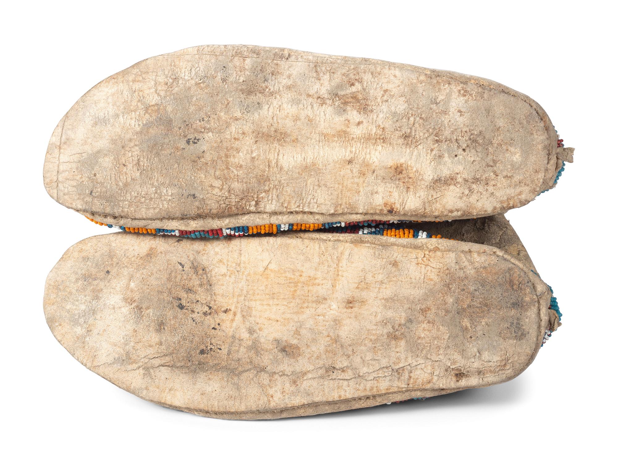 Sioux Beaded Hide Moccasins