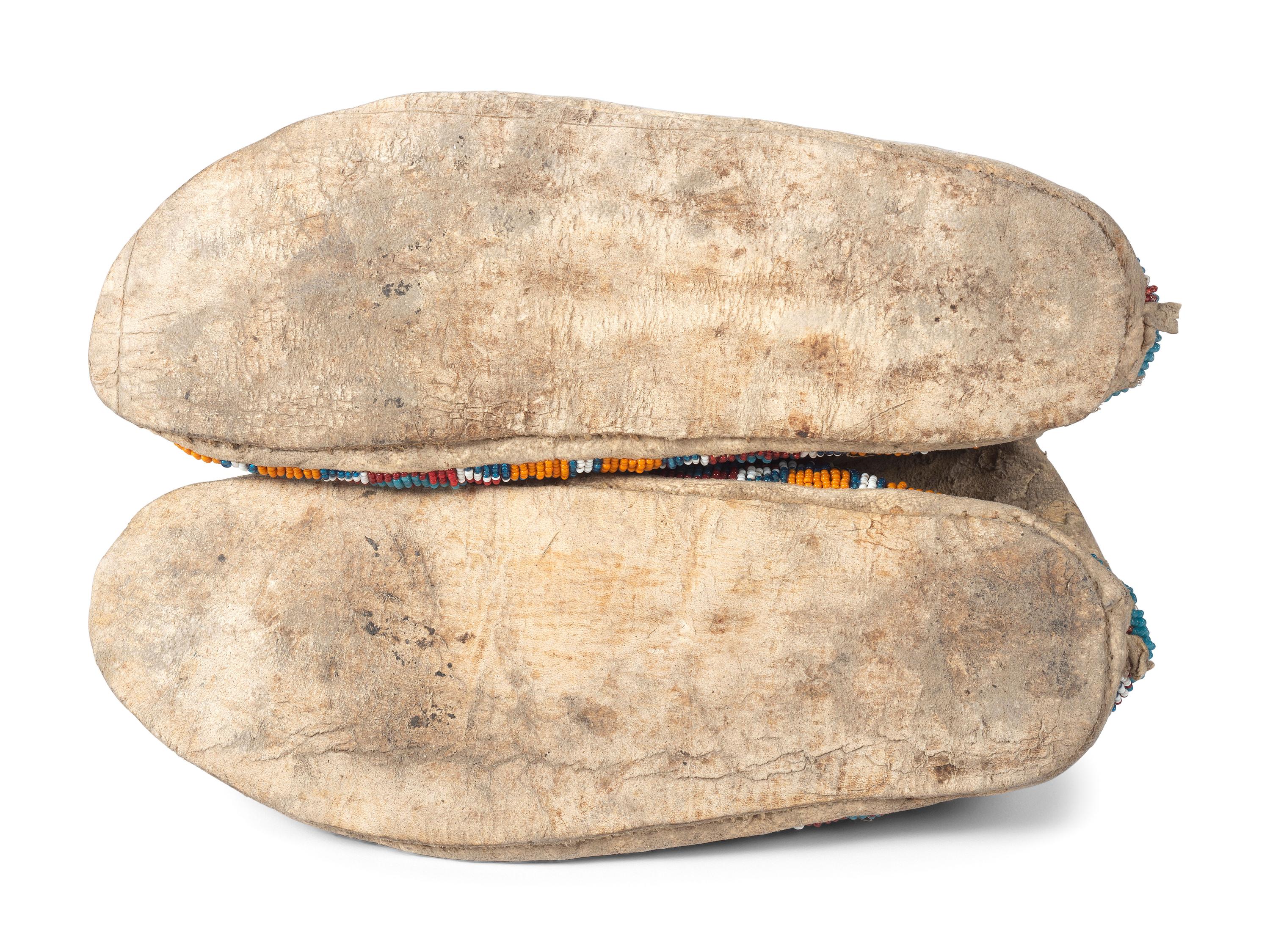 Sioux Beaded Hide Moccasins