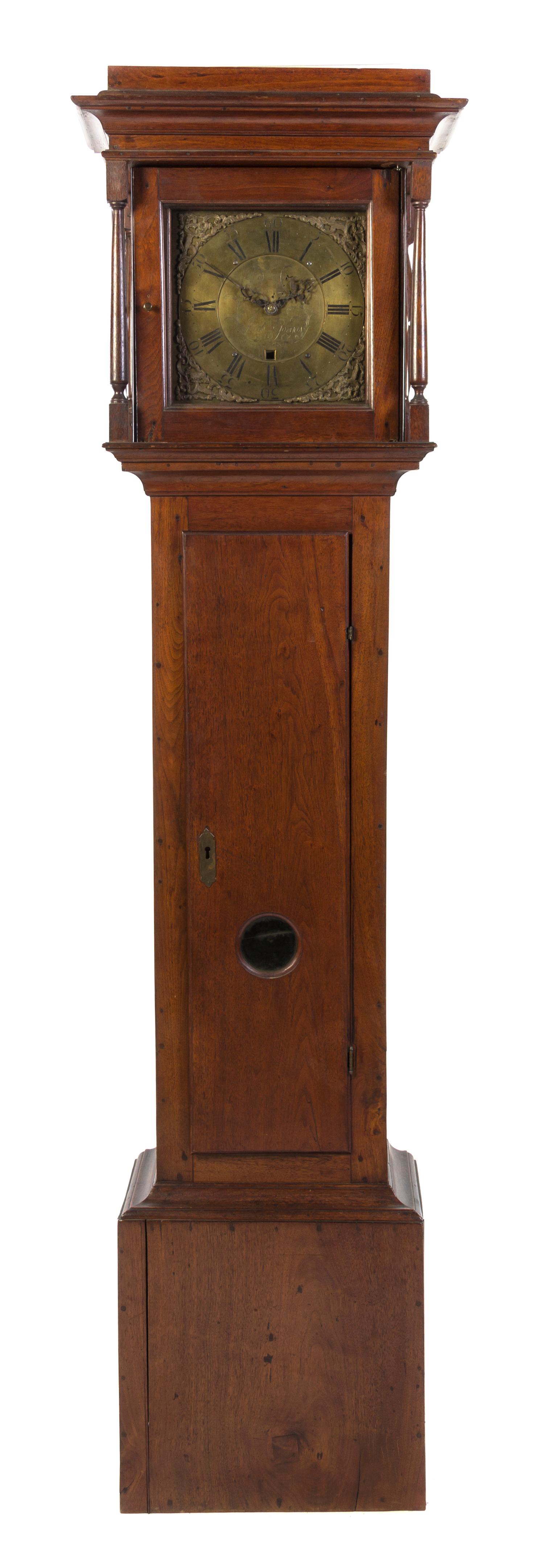 An American Mahogany Tall Case Clock, Jacob Gorgas (1728-1798), Height overall 83 1/2 inches.