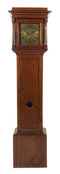 An American Mahogany Tall Case Clock, Jacob Gorgas (1728-1798), Height overall 83 1/2 inches.