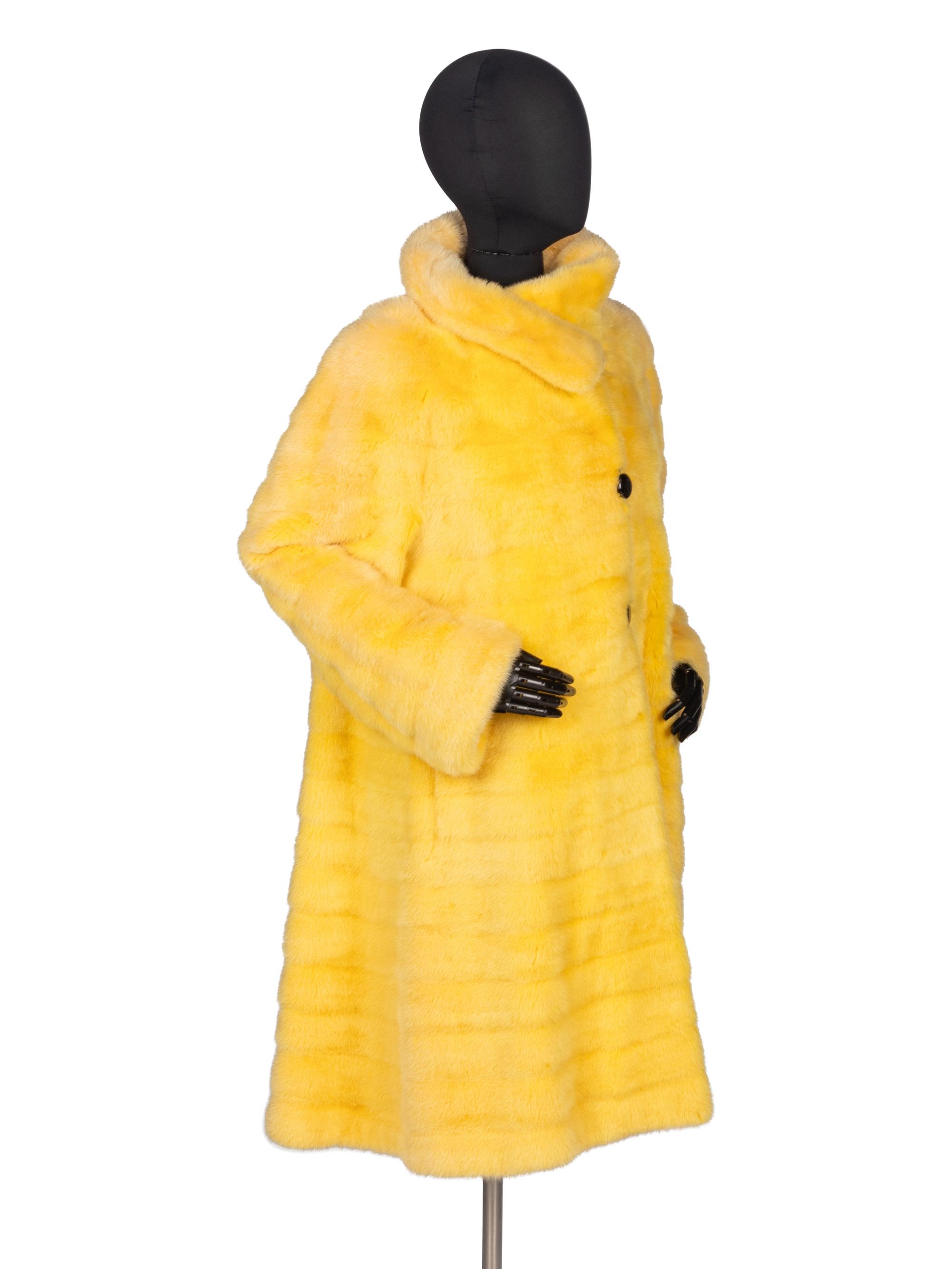 Sorbara Yellow Mink Coat