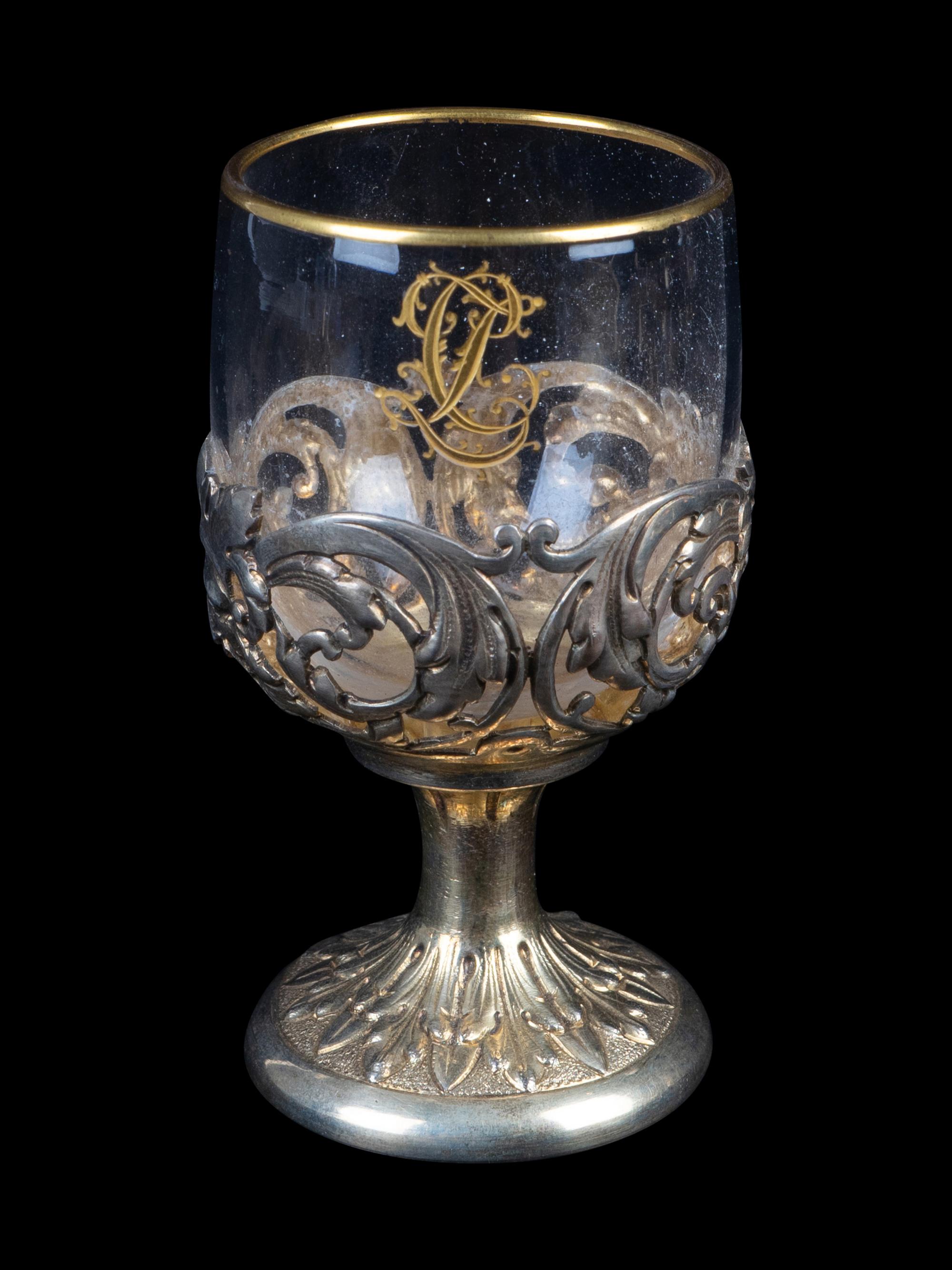 A French Silver Gilt and Crystal Decanter Set — 19TH CENTURY