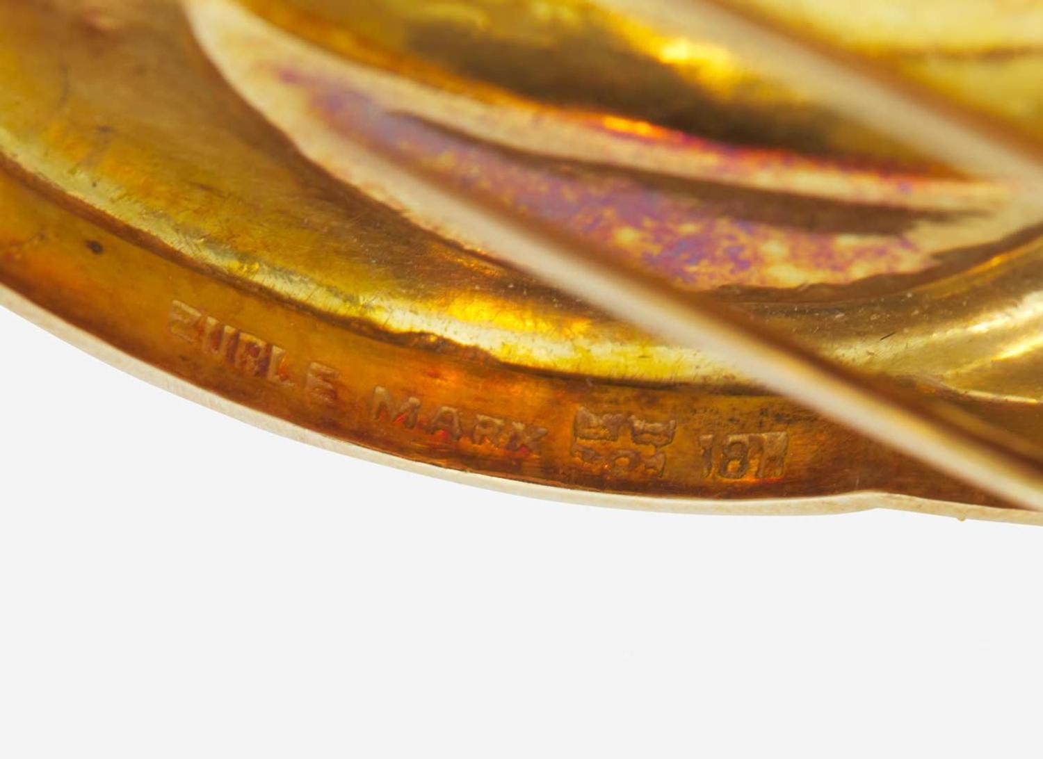 An 18K Yellow Gold Burle Marx Brooch