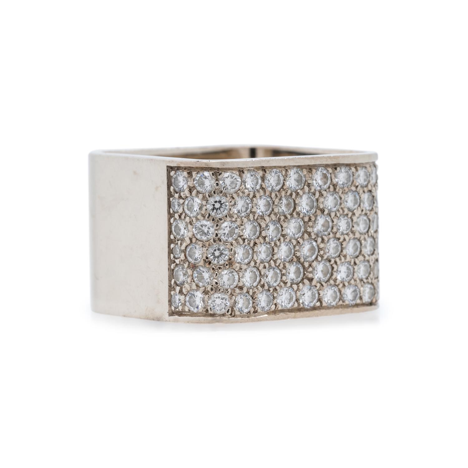 GABRIEL OFIESH, WHITE GOLD AND DIAMOND BAND