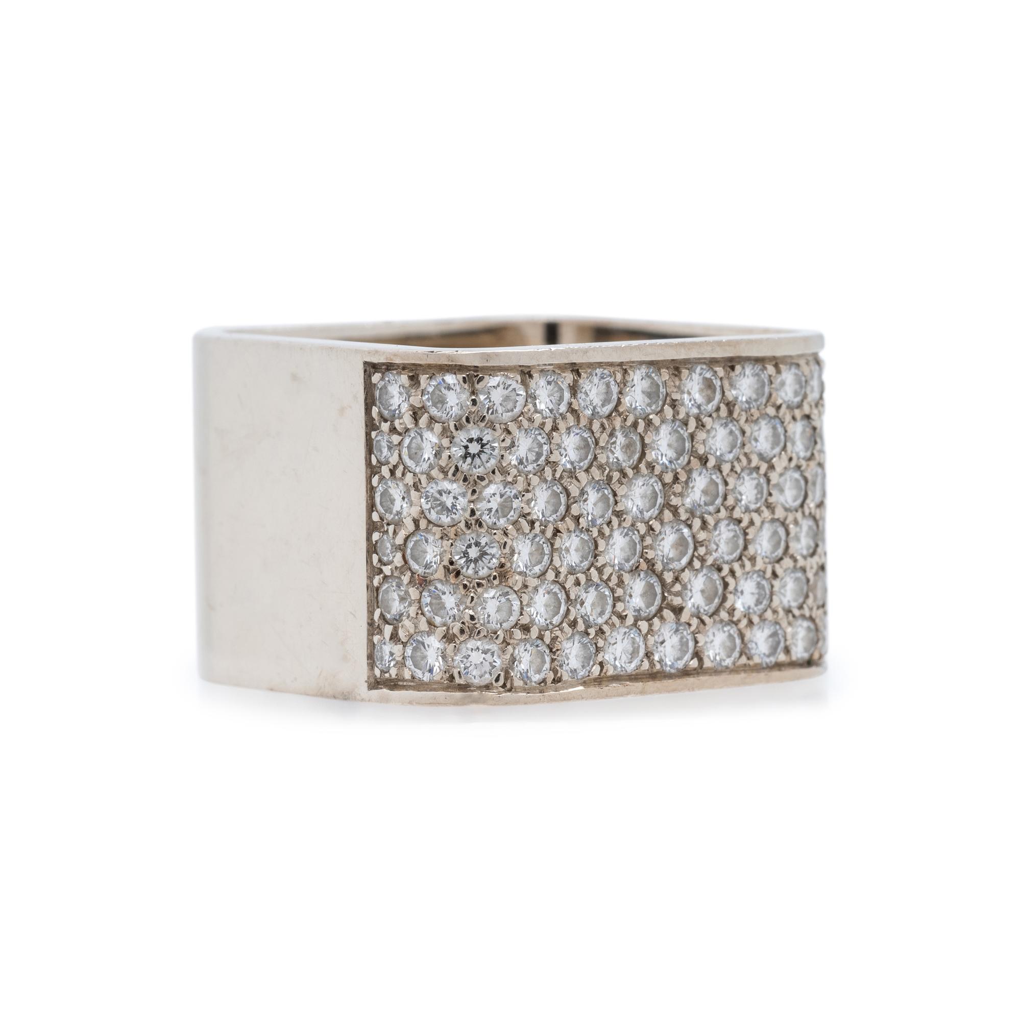 GABRIEL OFIESH, WHITE GOLD AND DIAMOND BAND