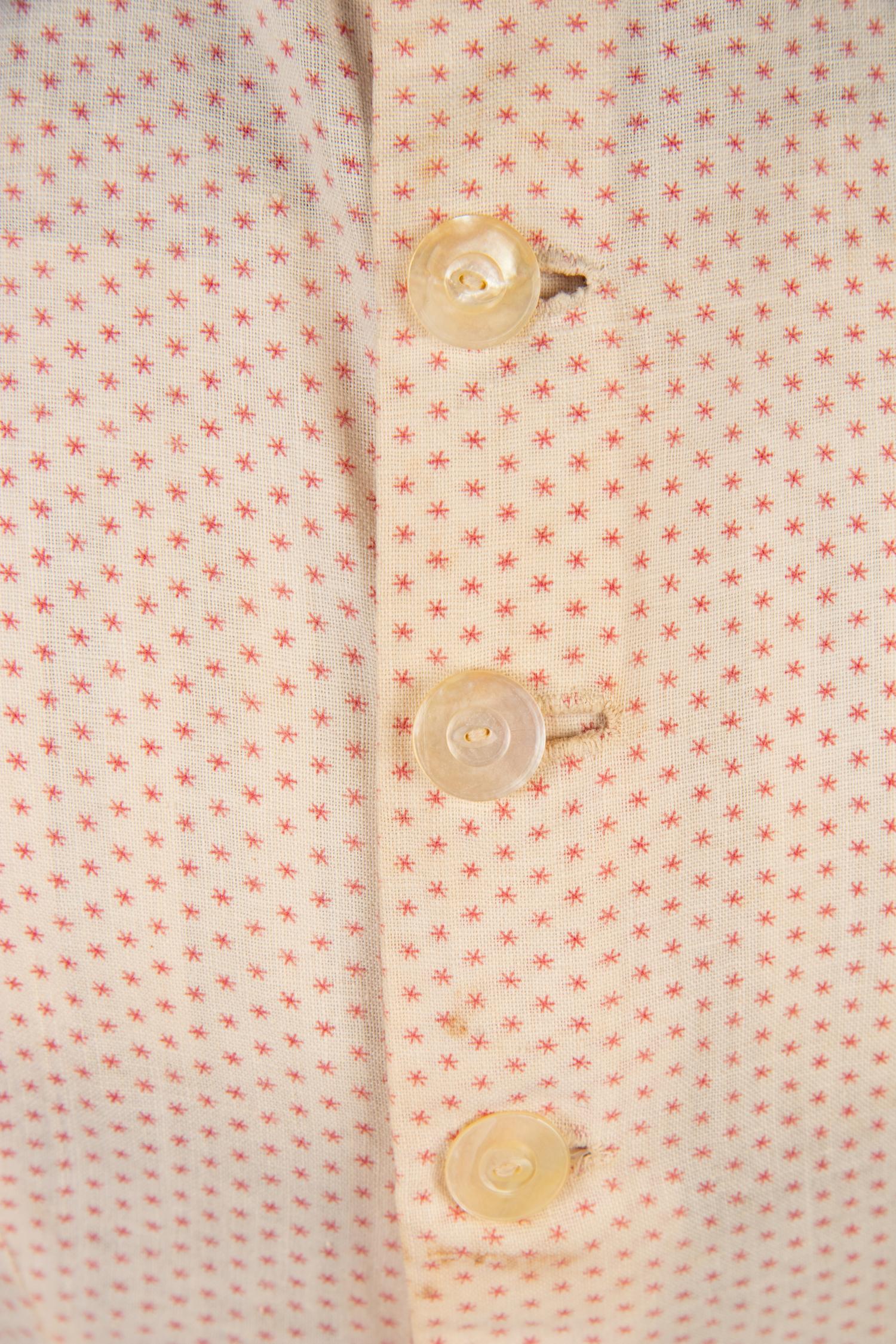 Two Printed Cotton Dresses, and One Blouse, 1870-80s