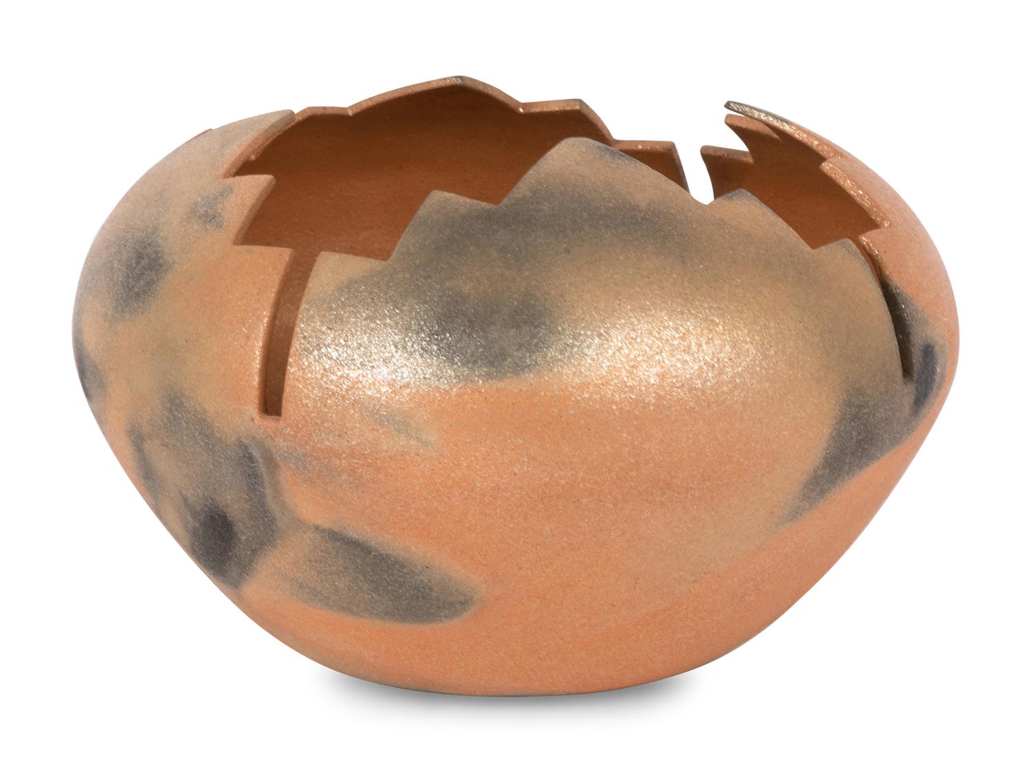 Micaceous Pottery Bowl with Terraced Opening