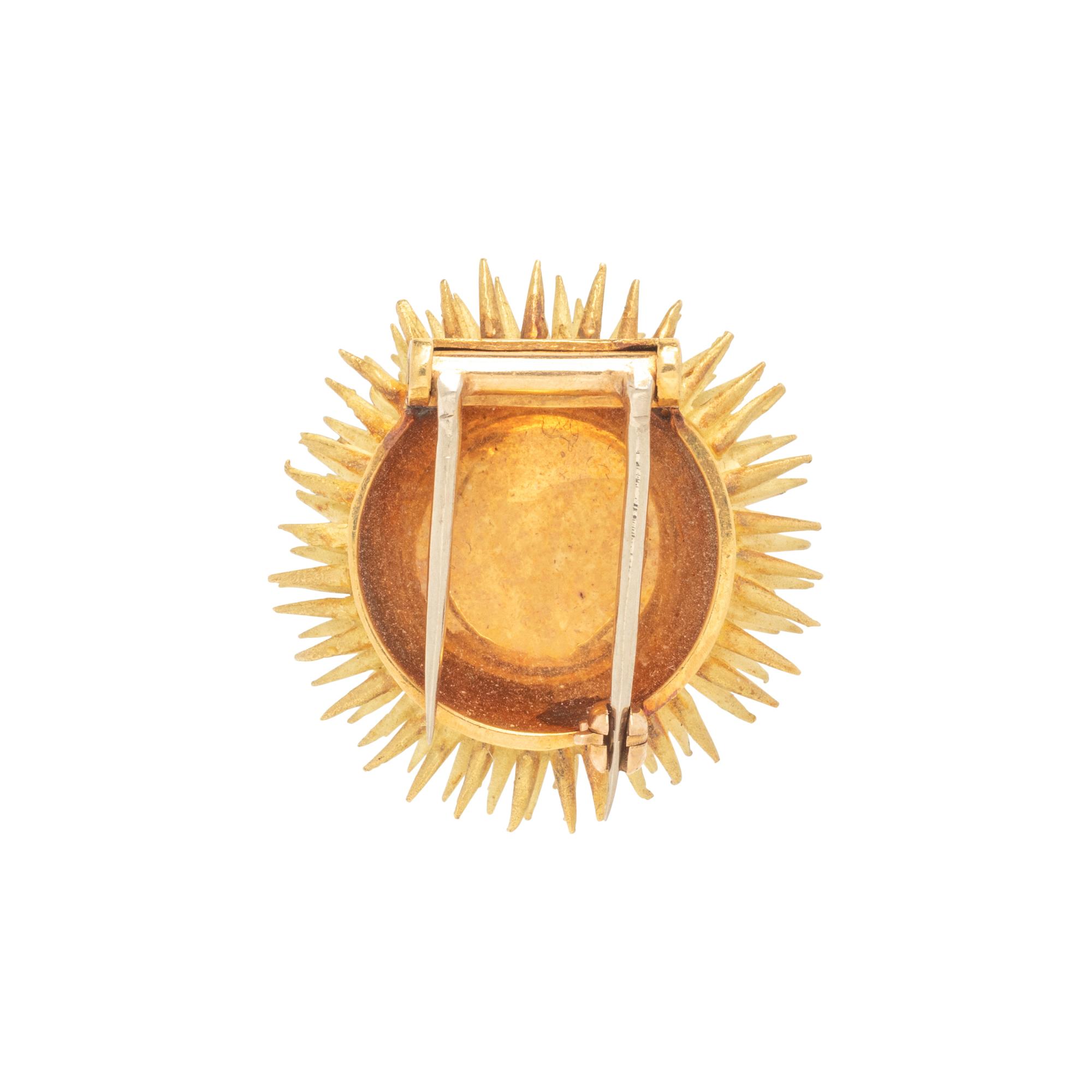 TIFFANY & CO., DIAMOND AND TURQUOISE SEA URCHIN BROOCH