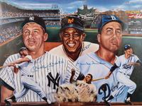 A Mickey Mantle, Willie Mays and Duke Snider "Kings of New York" Signed Autograph Robert Simon Limited Edition Print (Beckett Authentication Services Letter BAS Certified),