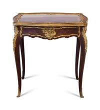 A Louis XV Style Gilt Bronze Mounted Vitrine Table
