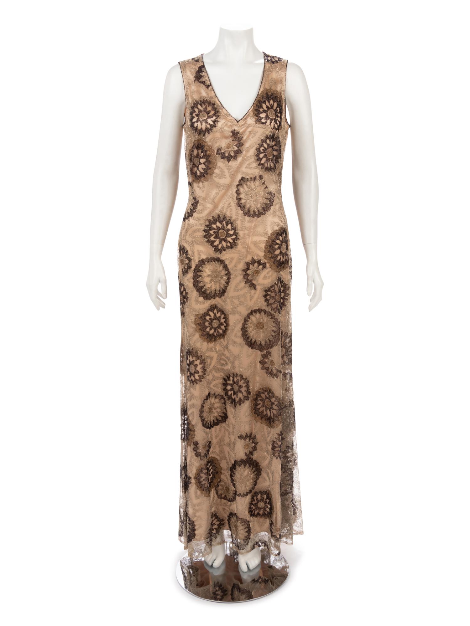 Naeem Khan Beaded Evening Dress