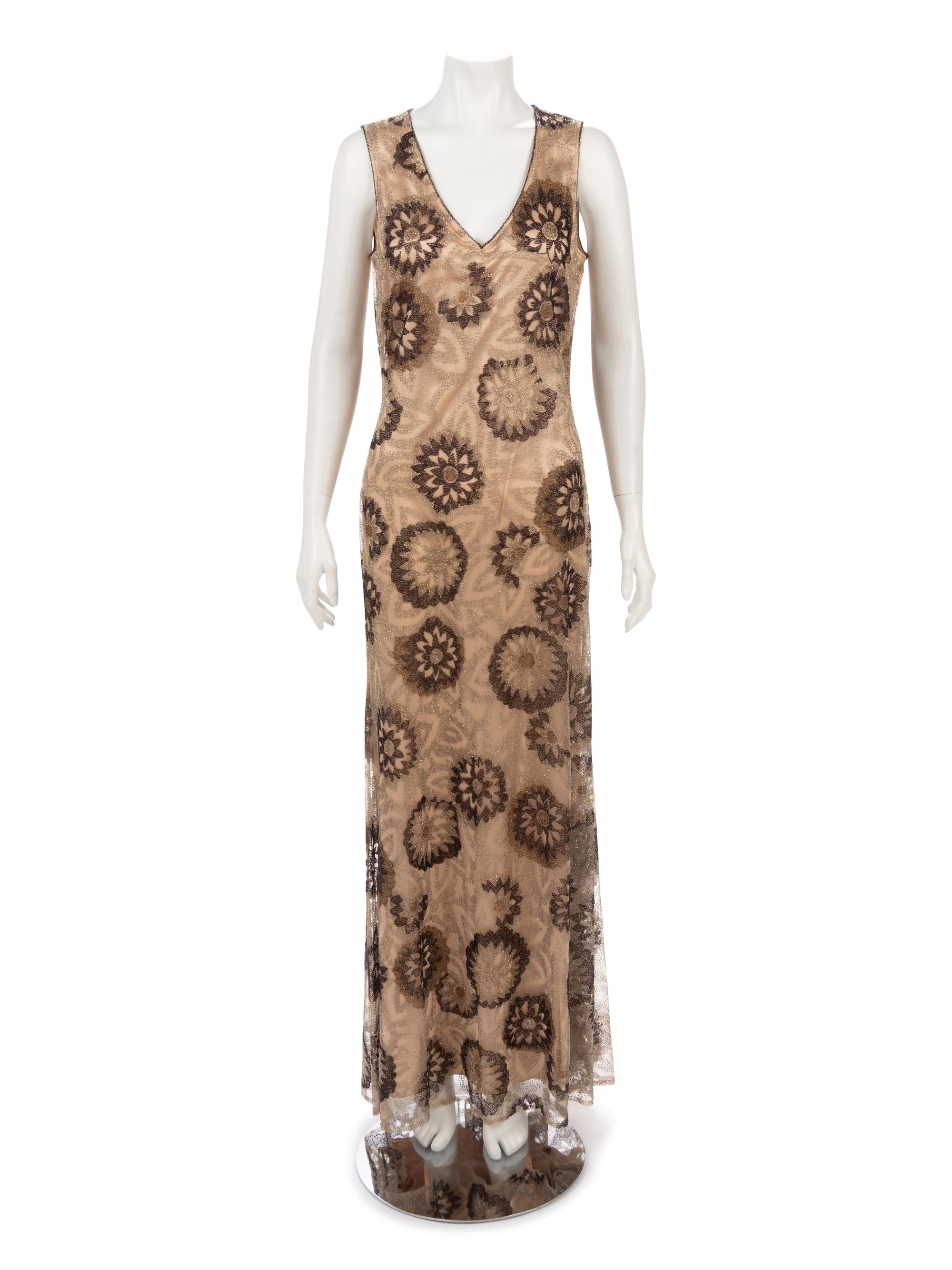 Naeem Khan Beaded Evening Dress