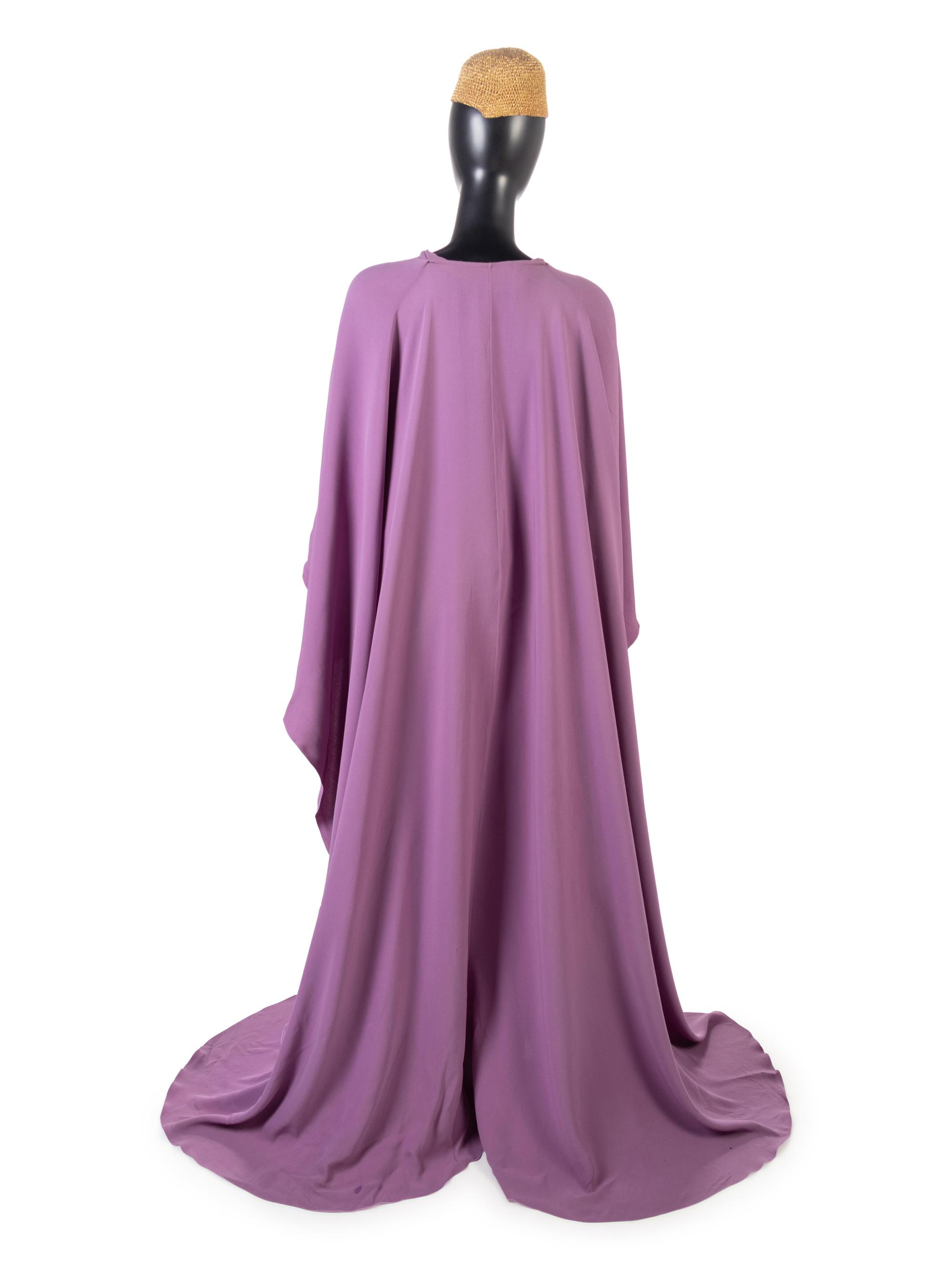 Jean-Louis Scherrer Wrap Dress Ensemble with Hat and Belt, 1980-90s