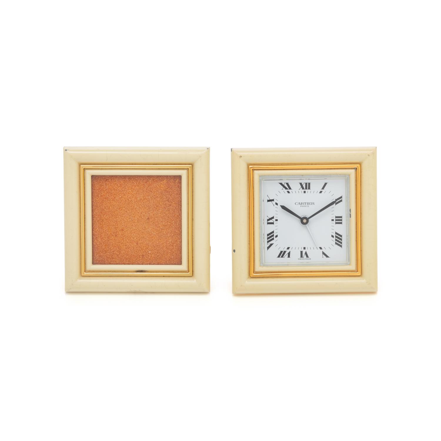 Cartier Clock and Frame Set