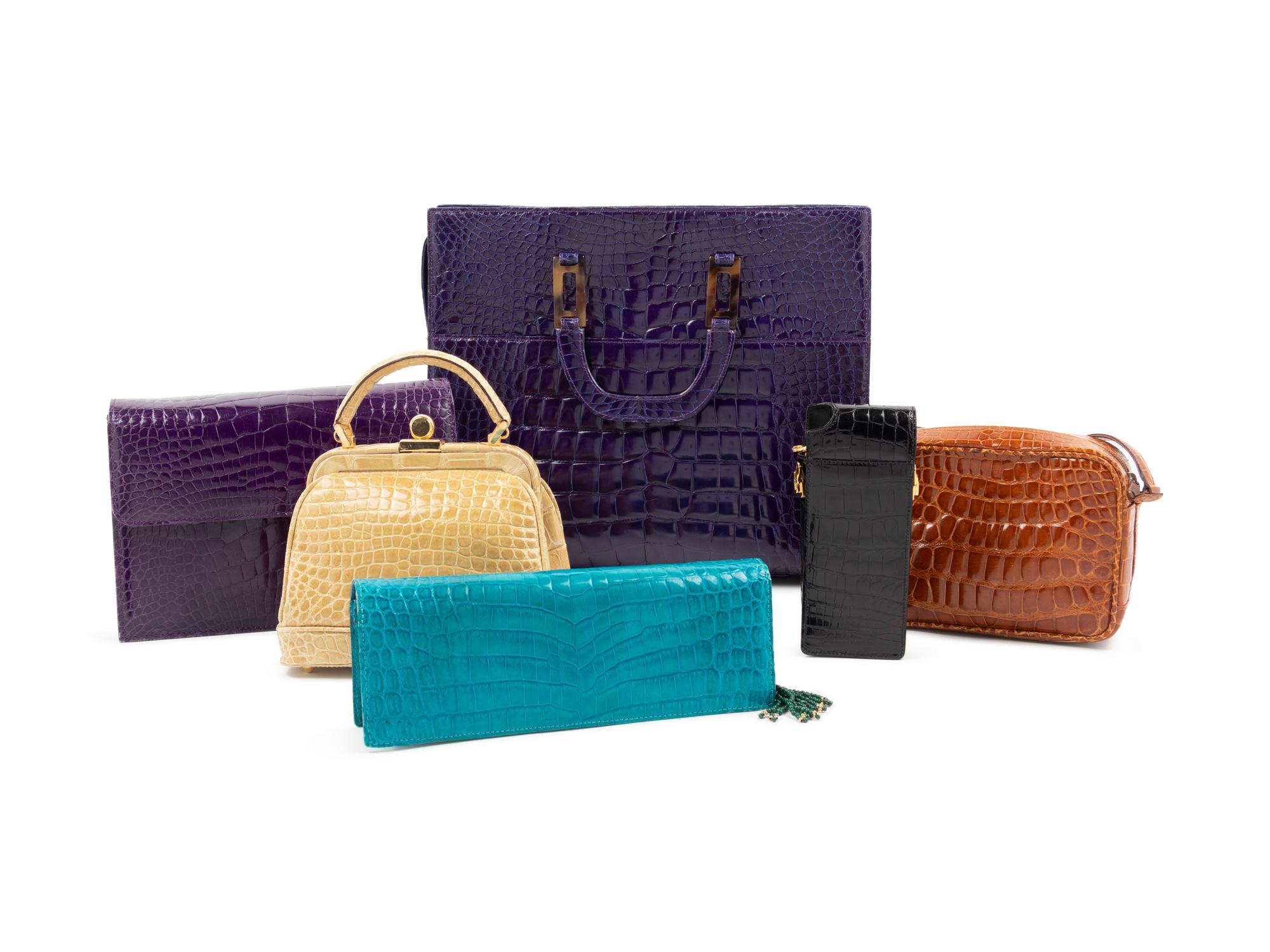 Six Lana Marks Alligator Bags, 1990-2010s