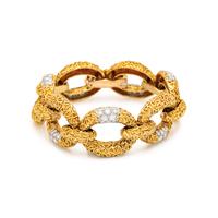 VAN CLEEF & ARPELS, FRANCE, YELLOW GOLD, PLATINUM AND DIAMOND BRACELET