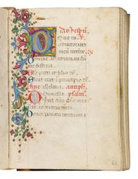 FOLLOWER OF FRANCESCO DI ANTONIO DEL CHIERICO (Florence, active 1433–1484) Book of Hours, in Latin, illuminated manuscript on parchment [Italy, Florence, c. 1480]