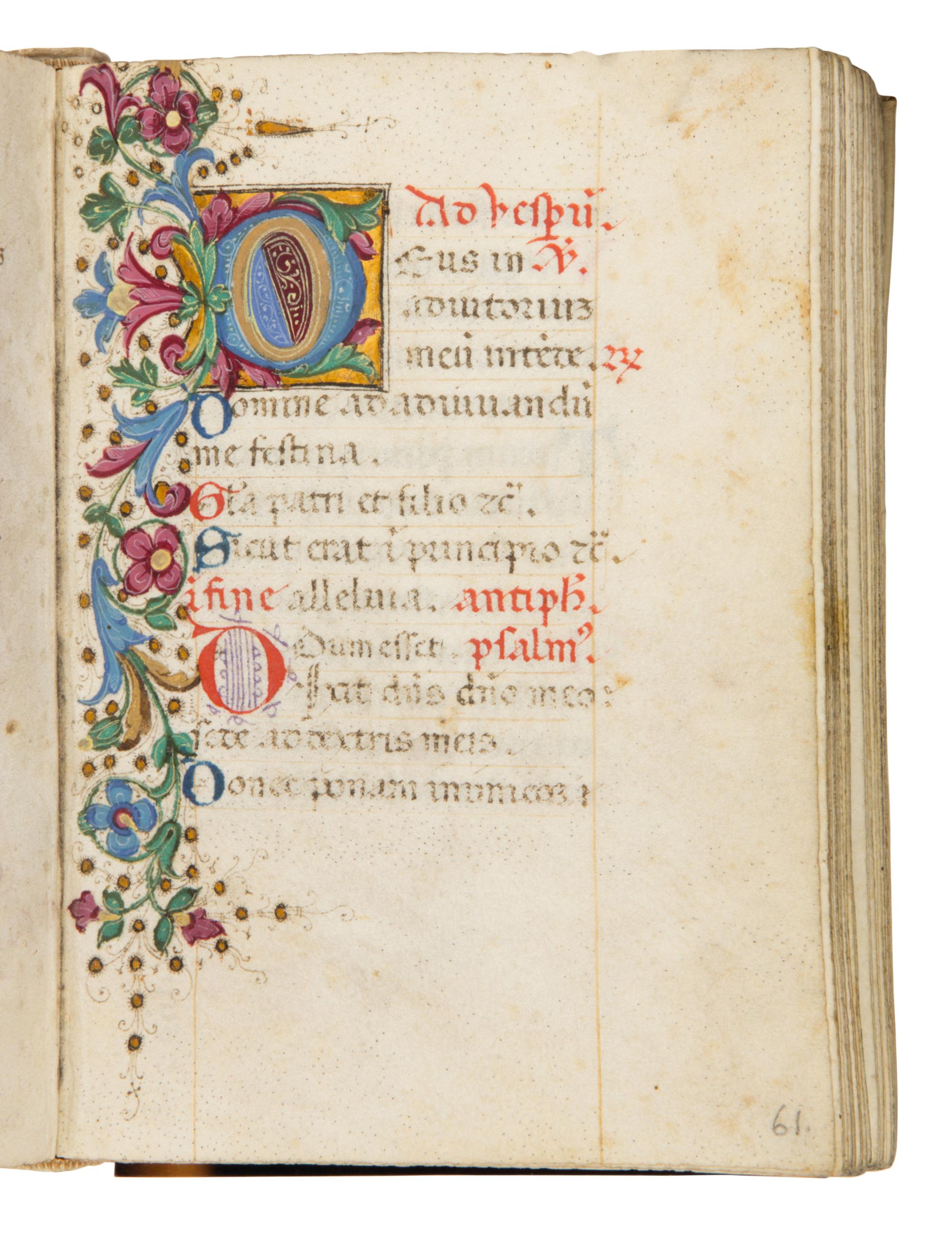FOLLOWER OF FRANCESCO DI ANTONIO DEL CHIERICO (Florence, active 1433–1484) Book of Hours, in Latin, illuminated manuscript on parchment [Italy, Florence, c. 1480]