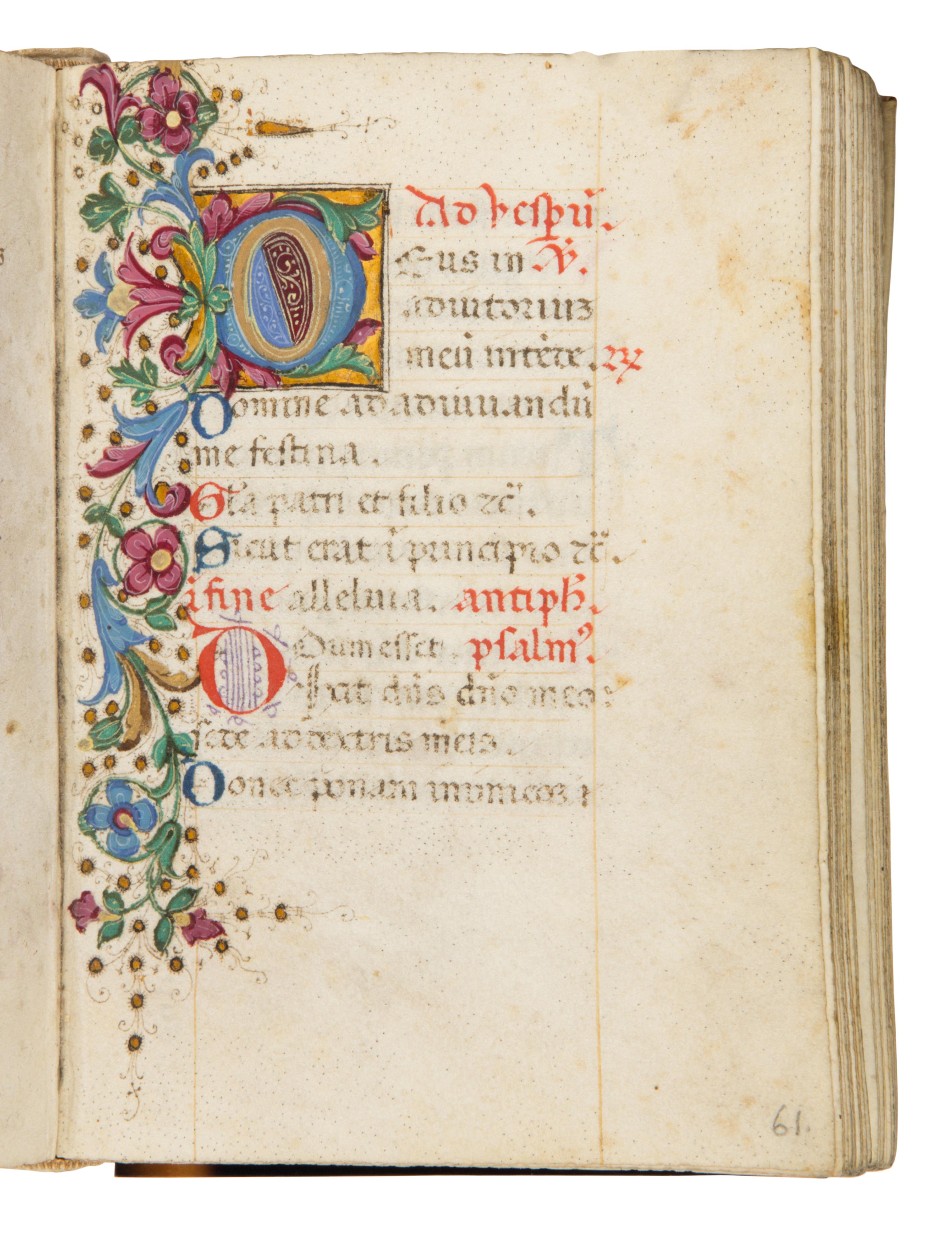 FOLLOWER OF FRANCESCO DI ANTONIO DEL CHIERICO (Florence, active 1433–1484) Book of Hours, in Latin, illuminated manuscript on parchment [Italy, Florence, c. 1480]