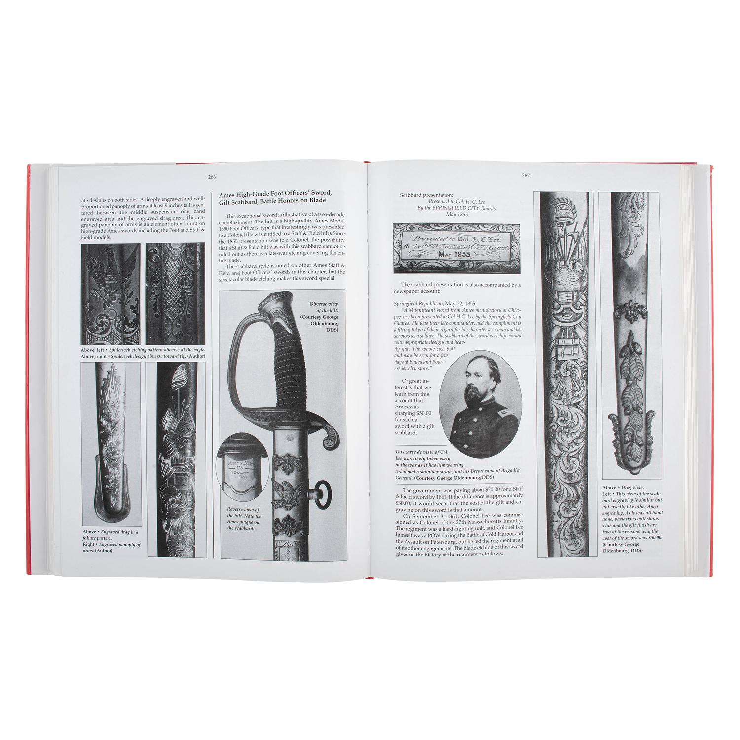 Exceptional Etched Blade Ames US Model 1850 Foot Officer Sword Presented to Colonel (General) Horace Lee & CDV - Published in Thillmann's Civil War Army Swords