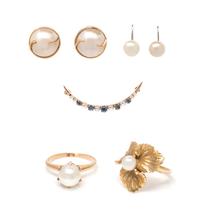 A Collection of Gold and Cultured Pearl Jewelry,