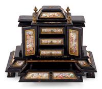 An Austrian Enameled Table Cabinet