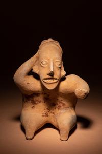 A Jalisco Terracotta Seated Figures