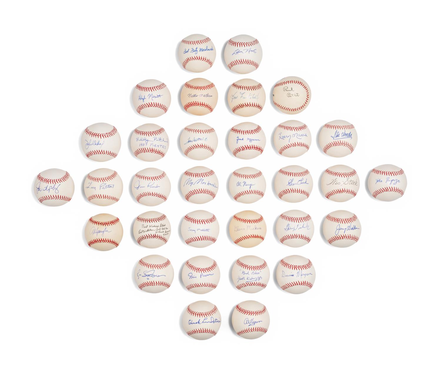 Bases Loaded Signed Autograph Baseball Group No. 85