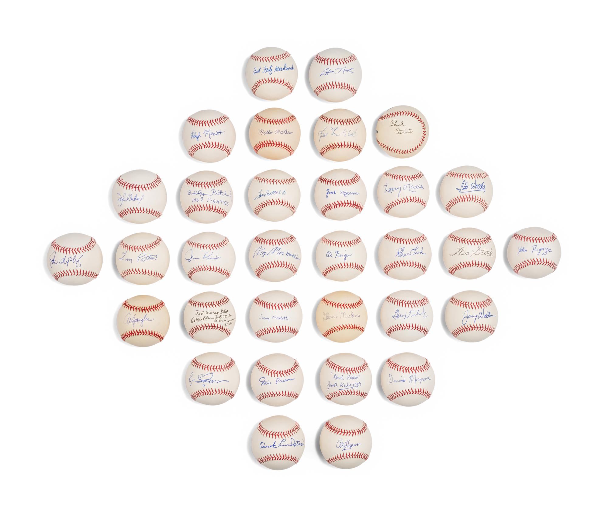 Bases Loaded Signed Autograph Baseball Group No. 85
