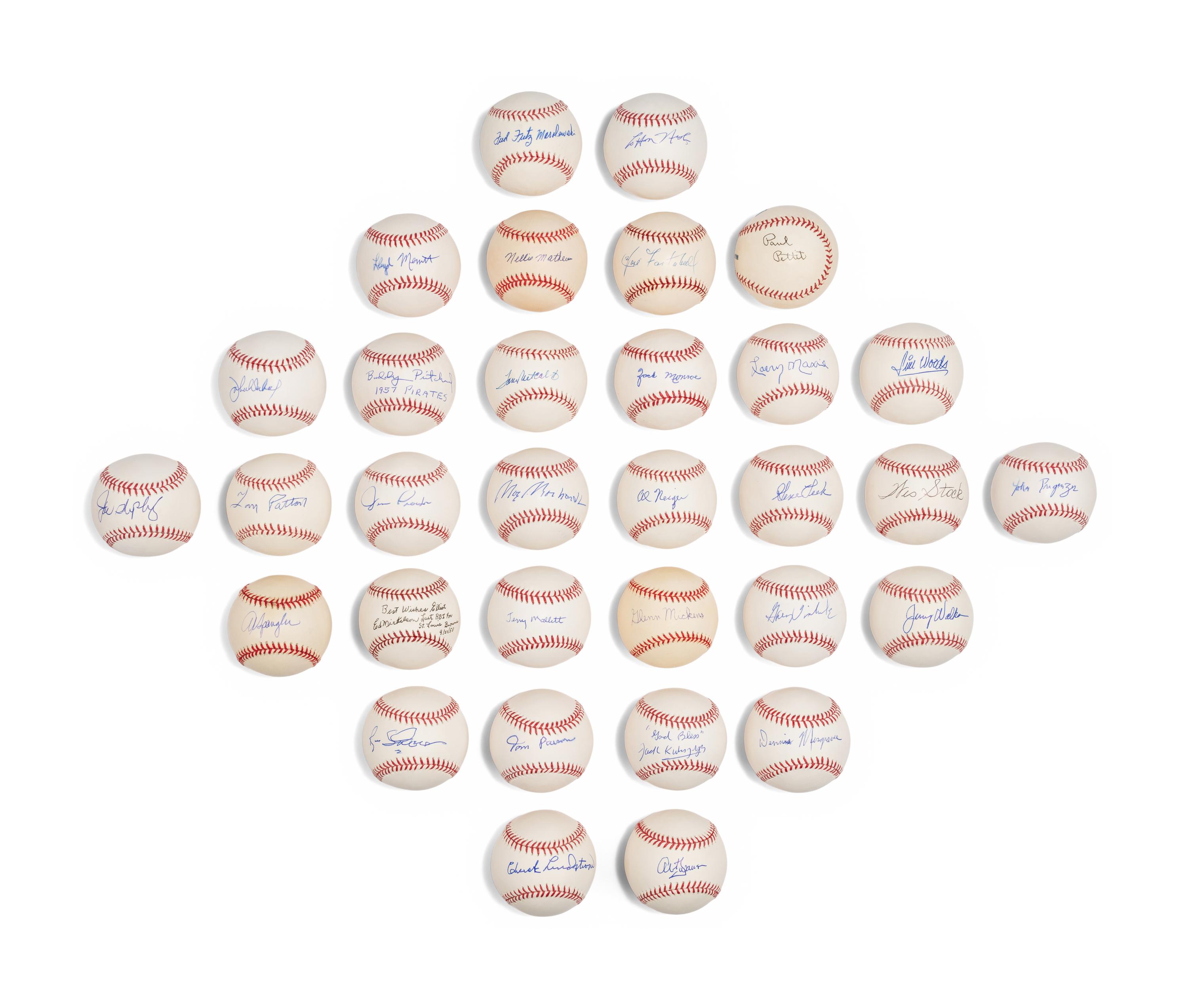 Bases Loaded Signed Autograph Baseball Group No. 85