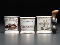 Three Porcelain Occupational Shaving Mugs