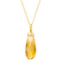 YELLOW GOLD AND CITRINE NECKLACE