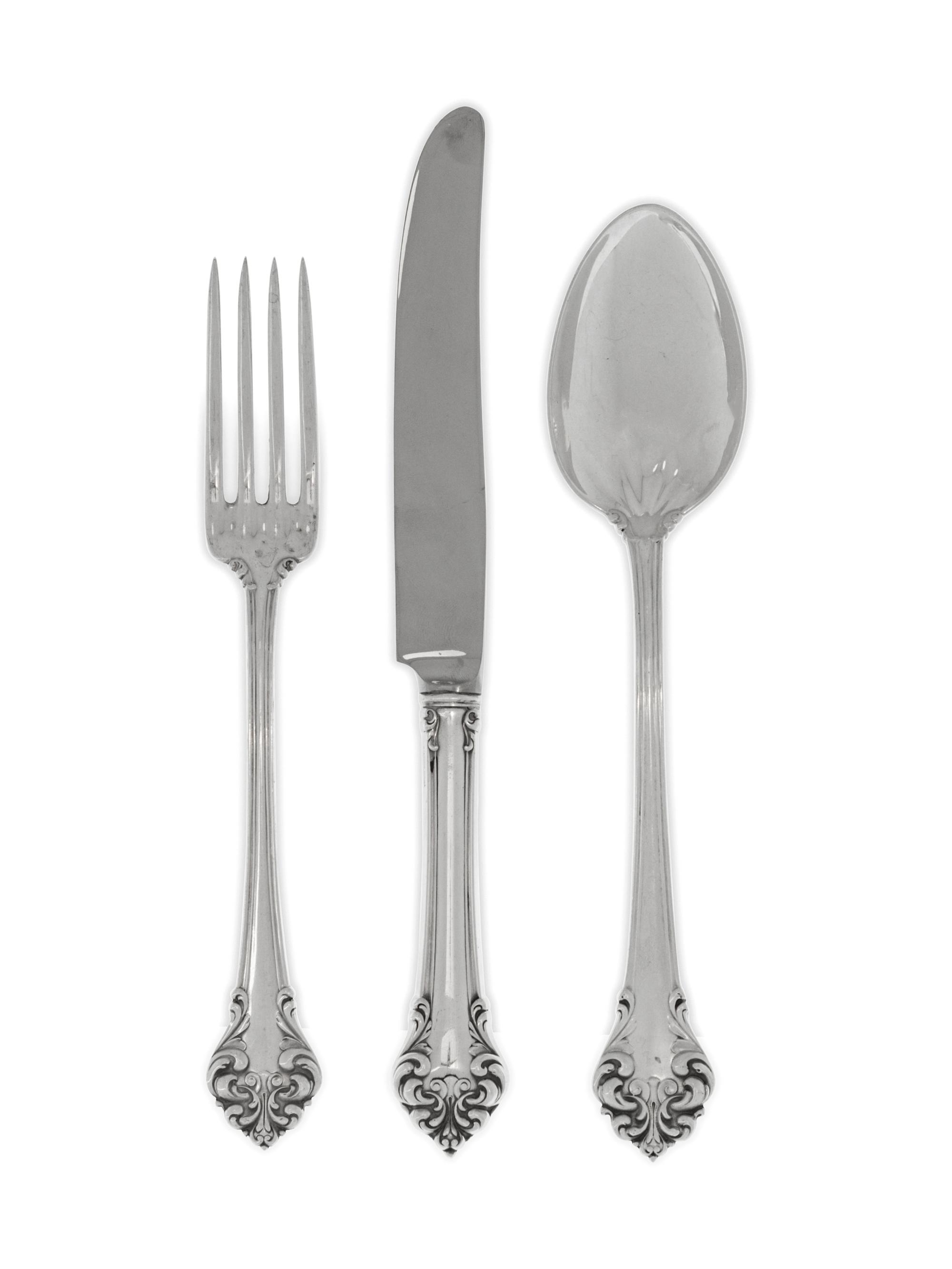 An American Silver Flatware Service