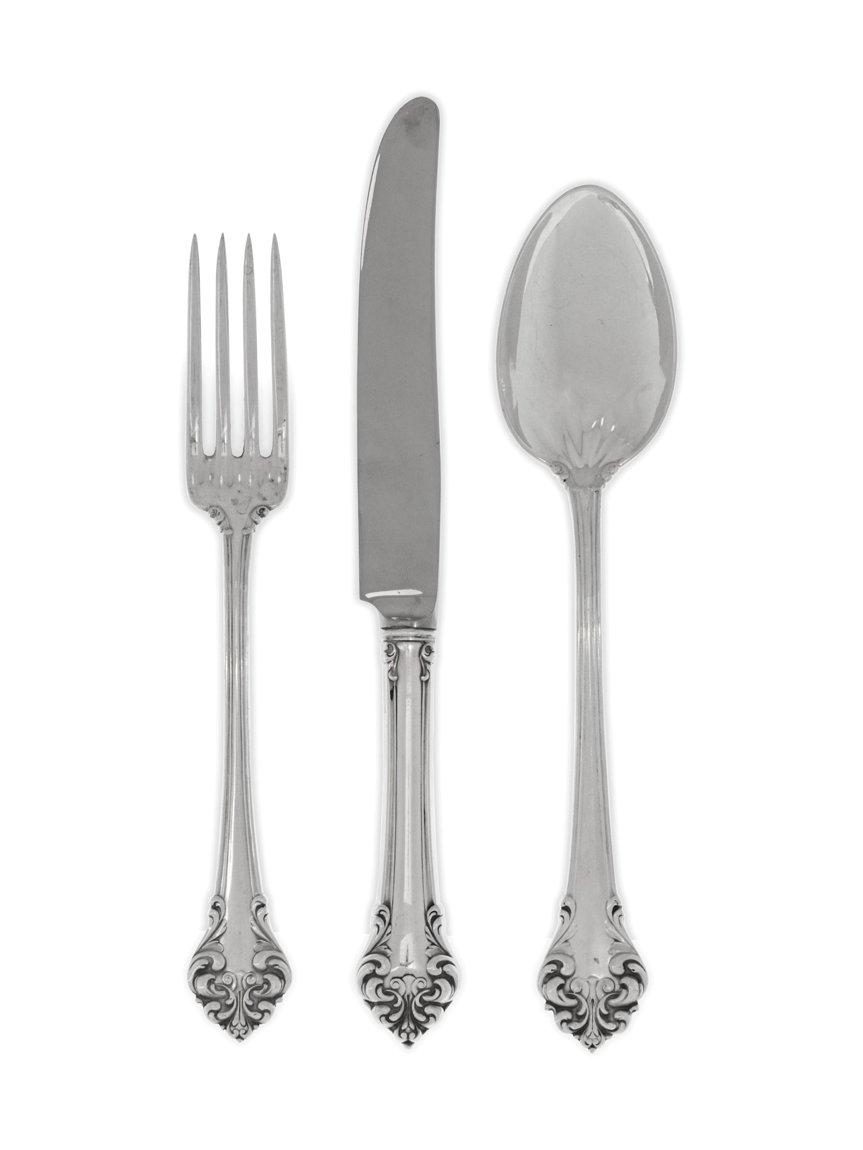 An American Silver Flatware Service