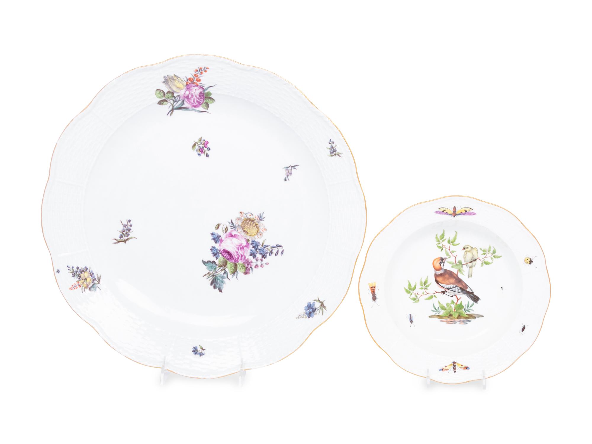 A Meissen Porcelain Soup Plate and Serving Dish