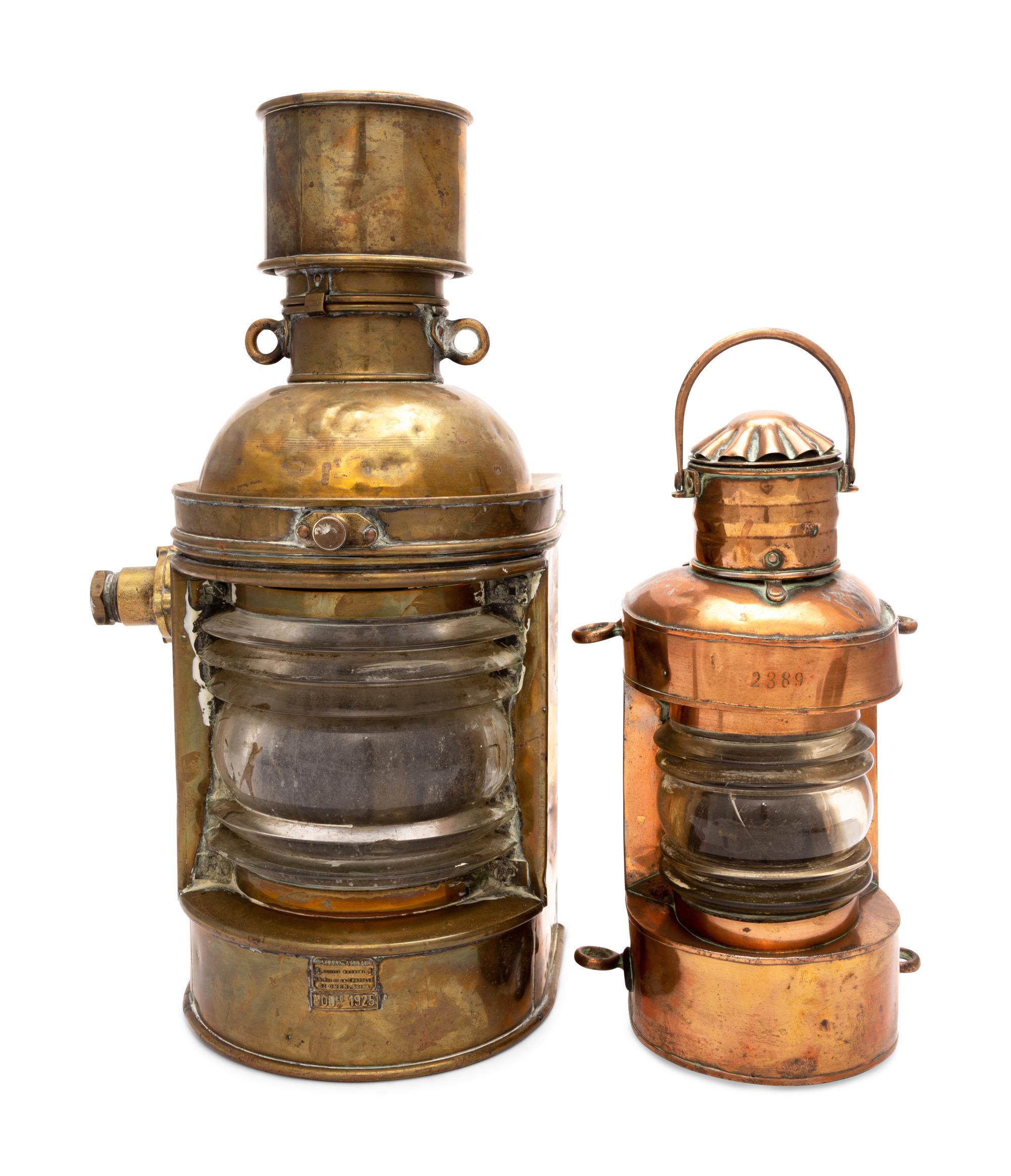Two French Railroad Lanterns