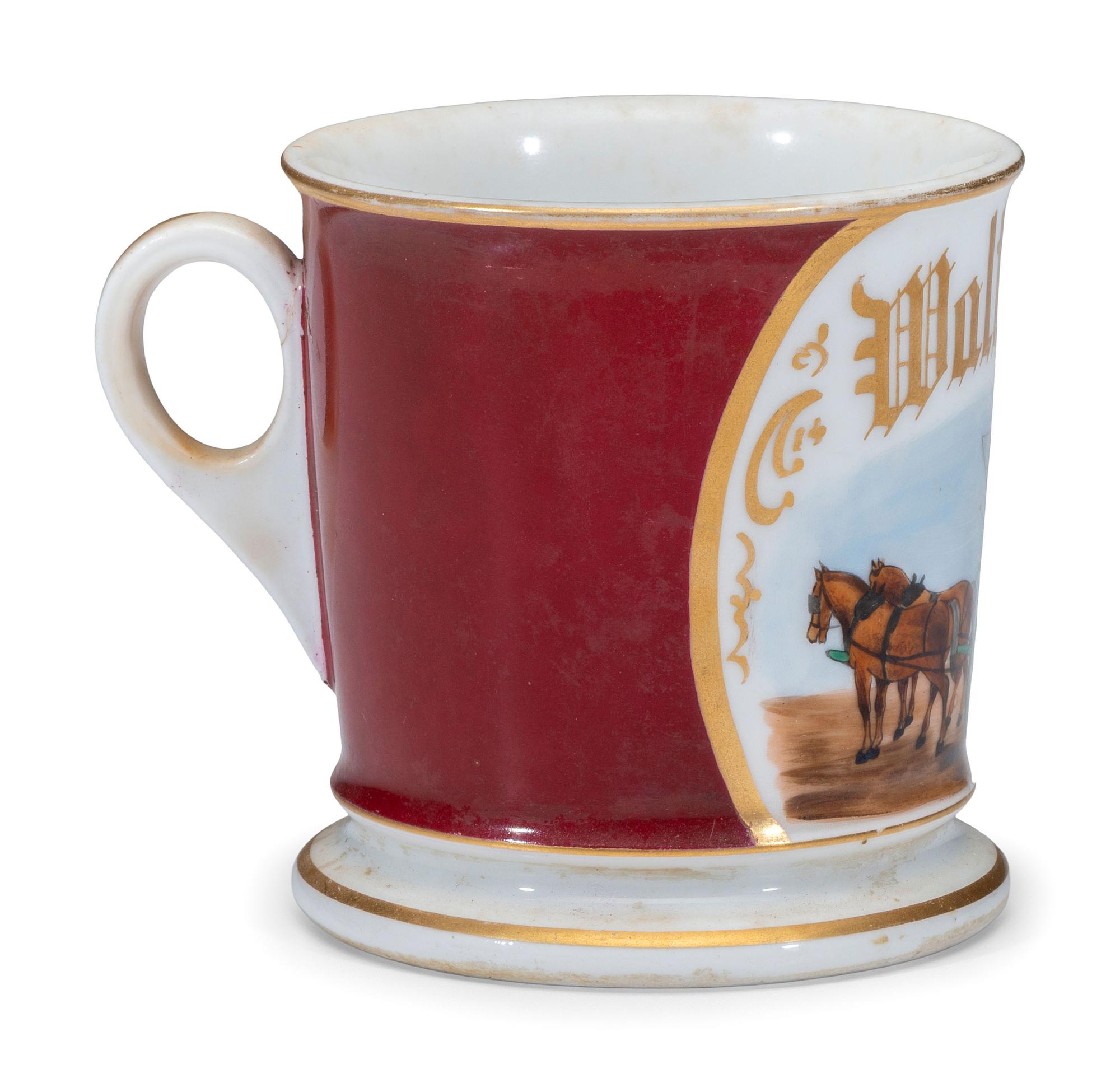 An Ice Salesman's Porcelain Occupational Shaving Mug