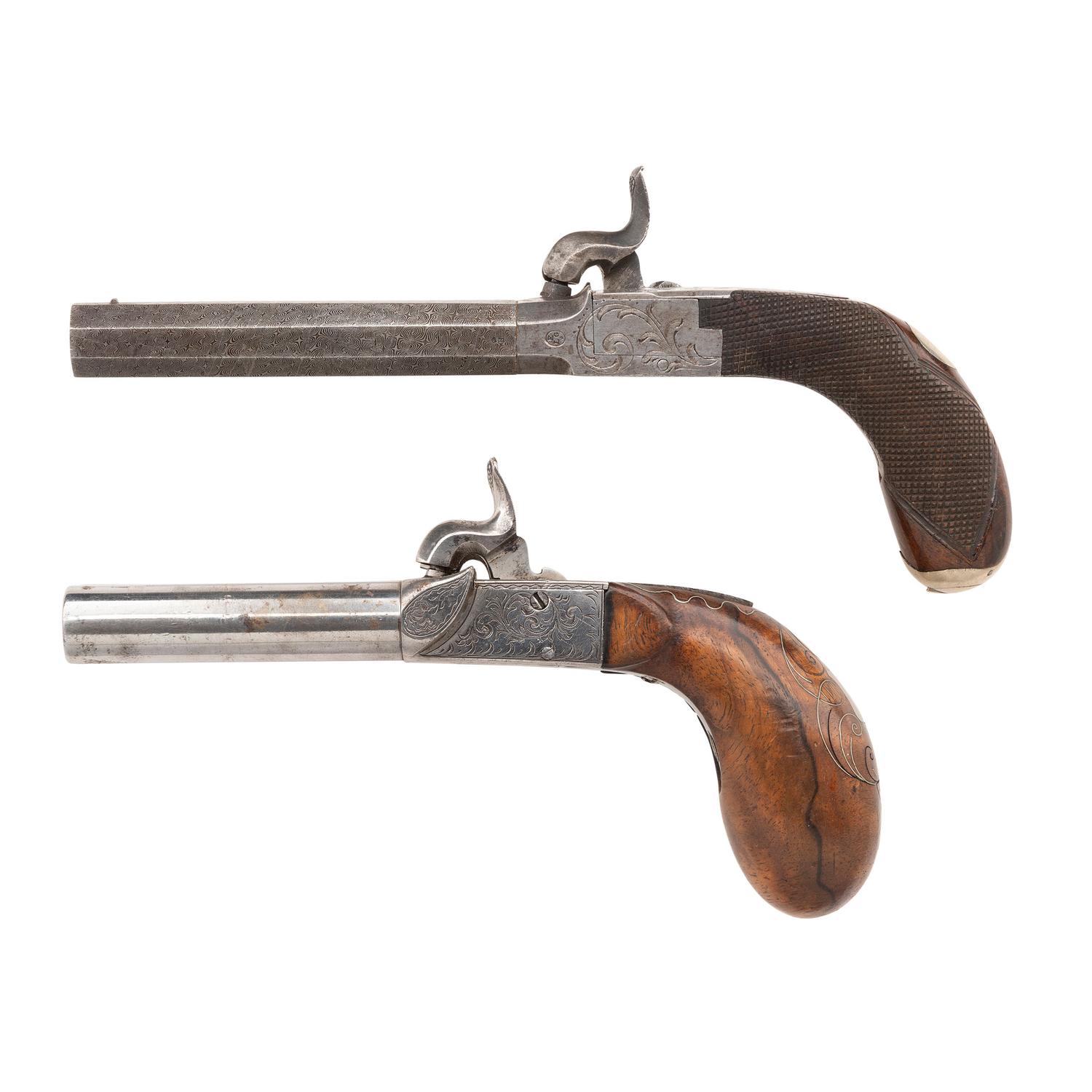 Lot of 2 Belgian Turn-Off Pistols