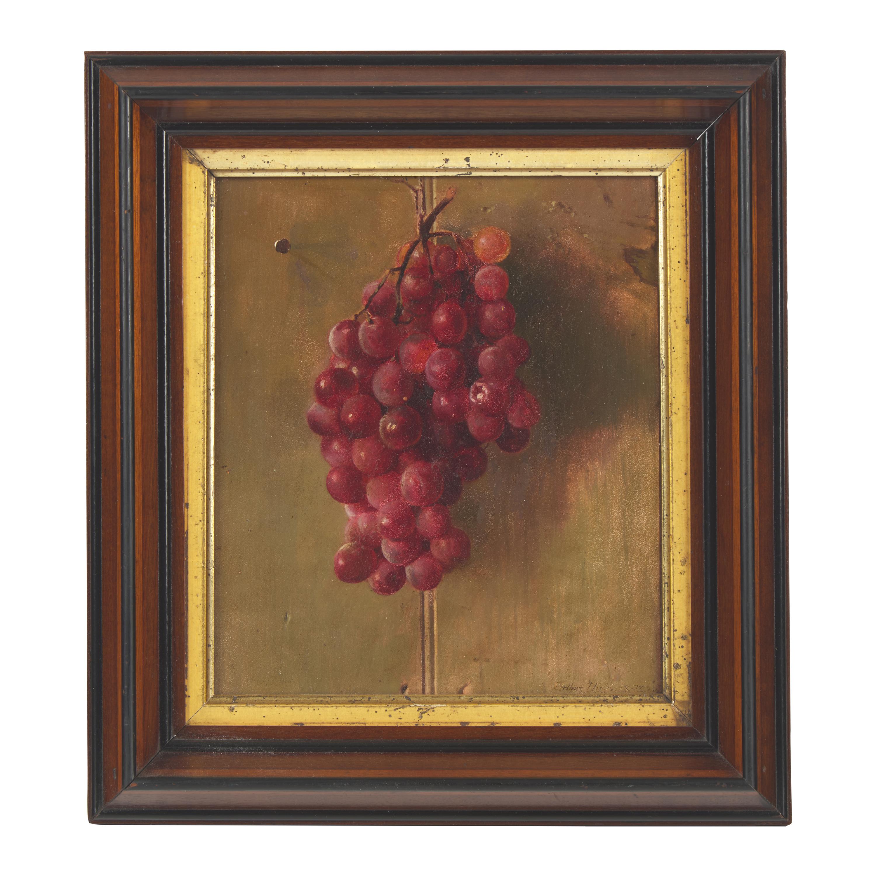 Arthur Vidal Diehl (American, 1870–1929) — Trompe-L'oeil Still Life with Grapes , 1898