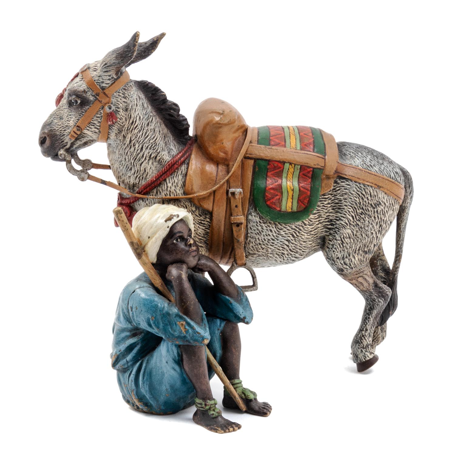An Austrian Cold Painted Bronze Figural Group Height 4 7/8 inches. — FRANZ BERGMAN (1861-1936)
