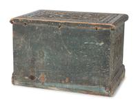 An Indonesian Carved and Painted Wood Trunk