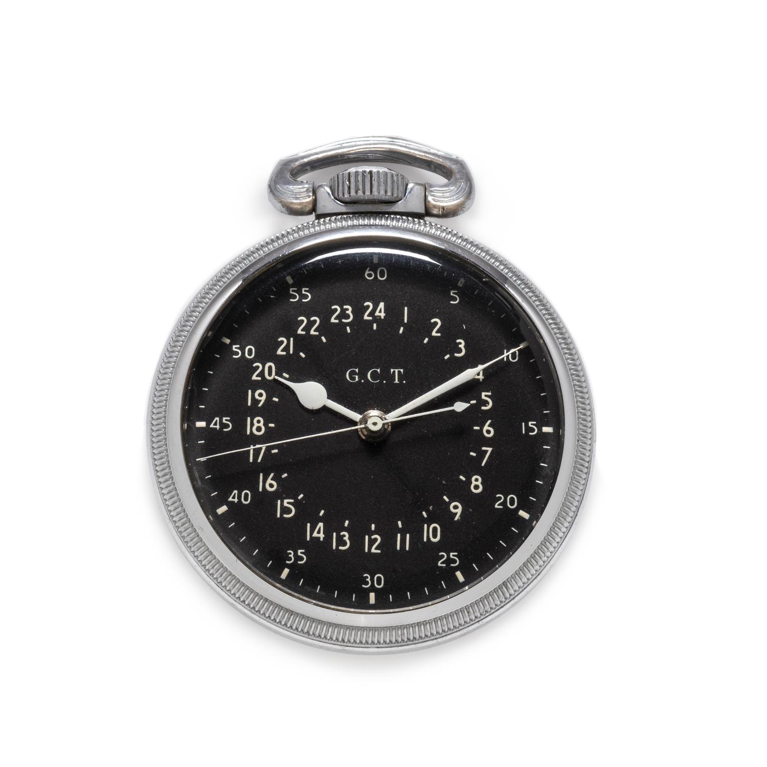 Hamilton, Base Metal Open Face 'Navigation Master' Military Pocket Watch, Circa 1941