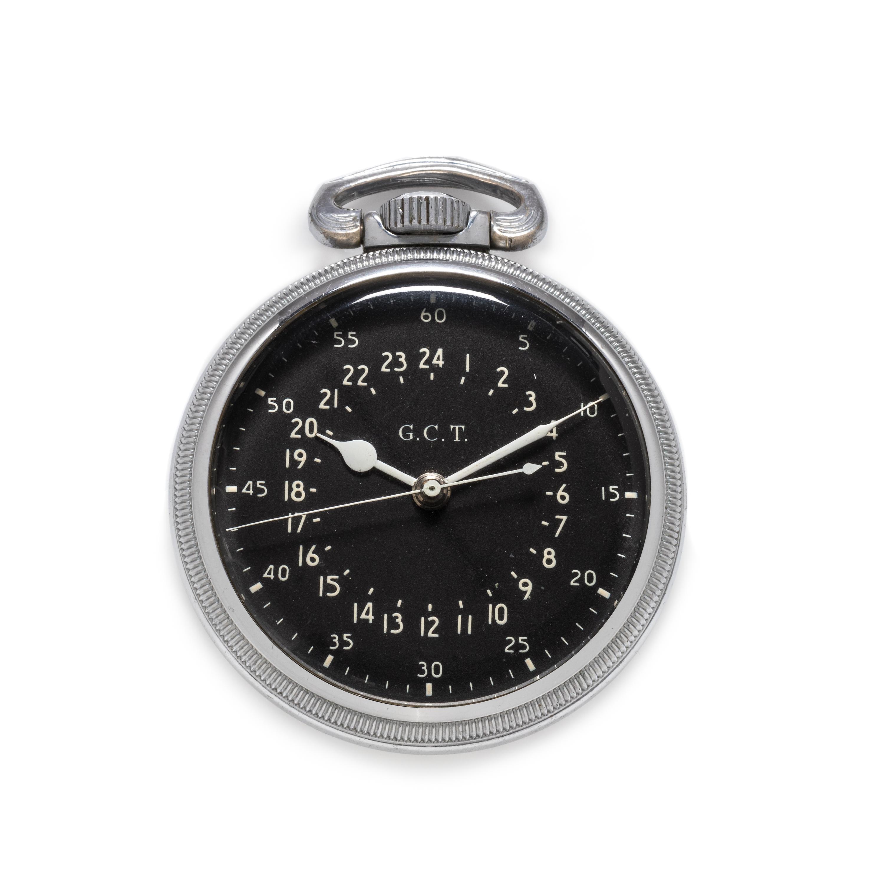 Hamilton, Base Metal Open Face 'Navigation Master' Military Pocket Watch, Circa 1941