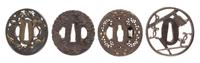 Four Metal Tsubas Height of largest 2 3/4 inches. — 19TH CENTURY