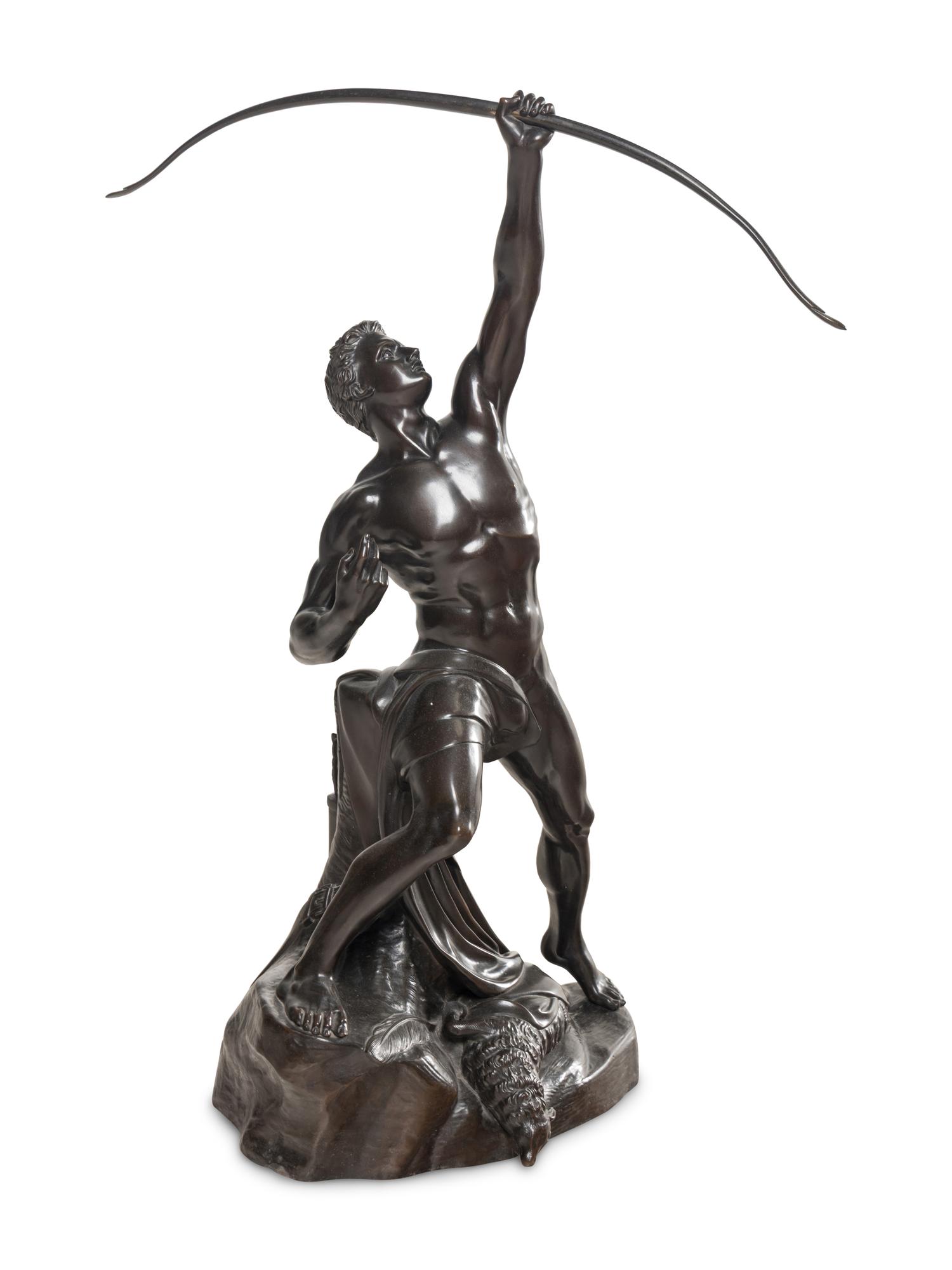 A Coalbrookdale Bronze Figure of The Eagle Slayer